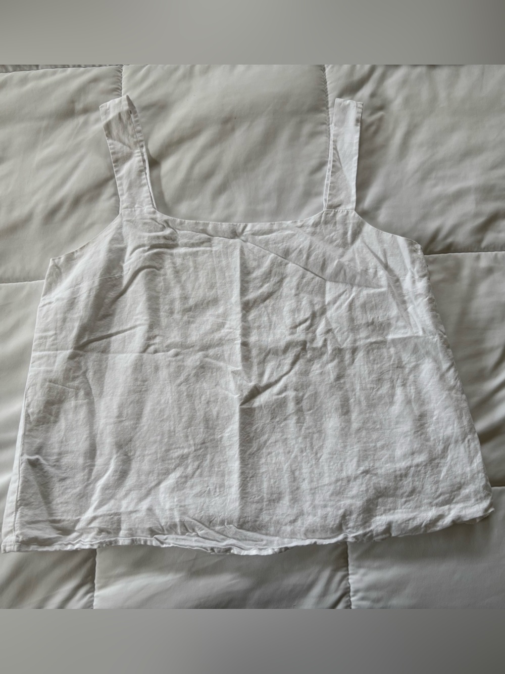 J. Crew White Square Neck Linen Camisole - Picture 2 of 9